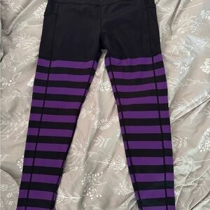 Constantly Varied Gear Black and Purple Leggings